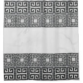 Griechischer schwarzer Marmor Duschvorhang (Vorderseite)