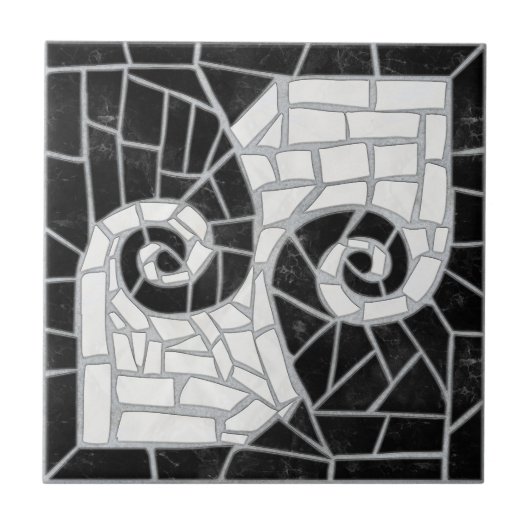 Griechischer schwarzer Marmor Fliese (Vorderseite)