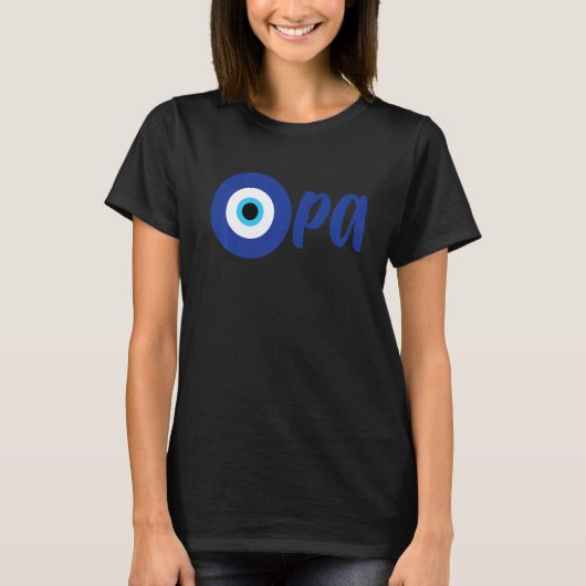Griechischer Sonnenpriester OPA Evil Eye Hellas Gr T-Shirt (Vorderseite)