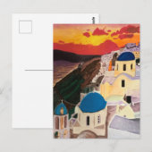 griechischer Sonnenuntergang Postkarte (Vorne/Hinten)