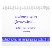 griechischer Spaß-Kalender 2026 Kalender (Titelbild)