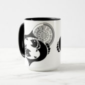 Griechischer Stil Fische mit Fisch Zodiac Chart Tasse (Vorderseite Links)