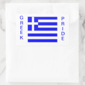 Griechischer Stolz. Griechenland-Flagge Rechteckiger Aufkleber (Tasche)
