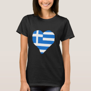 Griechischer Stolz Herz Hellenen Griechische Wurze T-Shirt