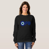 Griechischer Stolz Opa Böser Blick Hellas Griechen Sweatshirt (Vorne ganz)