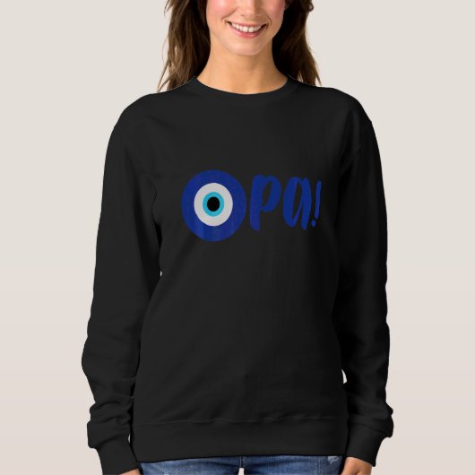 Griechischer Stolz Opa Böser Blick Hellas Griechen Sweatshirt (Vorderseite)
