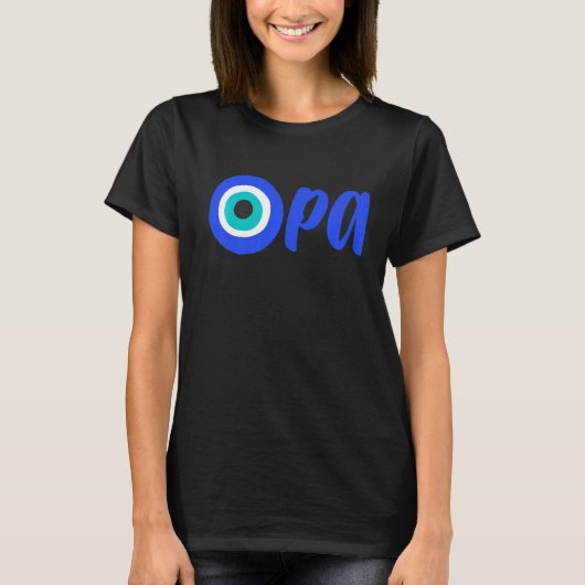 Griechischer Stolz OPA Evil Eye Hellas Griechenlan T-Shirt (Vorderseite)