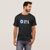 Griechischer Stolz Opa Evil Eye T-Shirt (Vorne ganz)