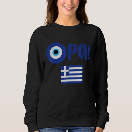 Griechischer Stolz Opa Griechische Flagge Hellas G Sweatshirt (Vorderseite)