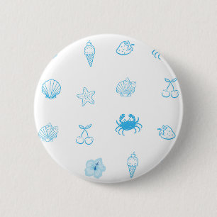 Griechischer Strand Minimalist Button