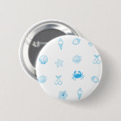 Griechischer Strand Minimalist Button (Vorne & Hinten)