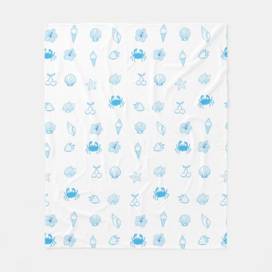 Griechischer Strand Minimalist Fleecedecke (Vorderseite)