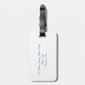Griechischer Strand Minimalist Gepäckanhänger (Rückseite vertikal)