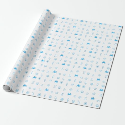 Griechischer Strand Minimalist Geschenkpapier (Ungerollt)