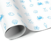 Griechischer Strand Minimalist Geschenkpapier (Rolleneckpunkt)