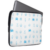 Griechischer Strand Minimalist Laptopschutzhülle (Vorne Rechts)
