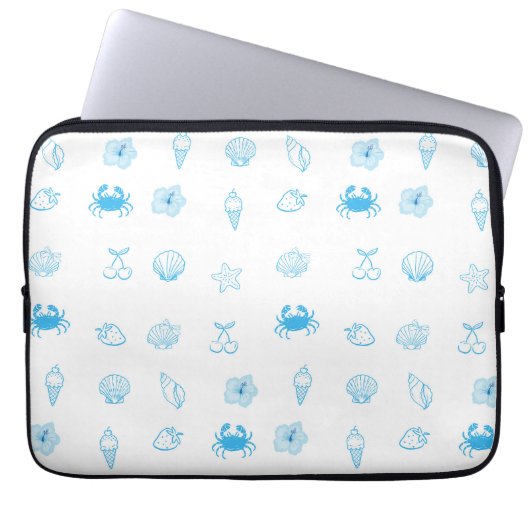 Griechischer Strand Minimalist Laptopschutzhülle (Vorderseite)