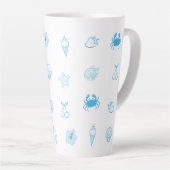 Griechischer Strand Minimalist Milchtasse (Rechte Ecke)