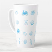 Griechischer Strand Minimalist Milchtasse (Linke Ecke)