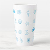 Griechischer Strand Minimalist Milchtasse (Vorderseite)