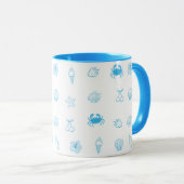 Griechischer Strand Minimalist Tasse (VorderseiteRechts)