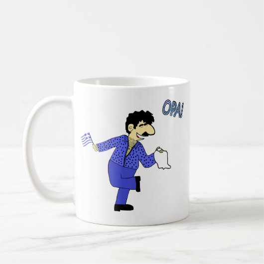 Griechischer Tänzer Becher OPA! Kaffeetasse (Links)