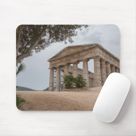 Griechischer Tempel bei Segesta, Sizilien Mousepad (Mit Mouse)