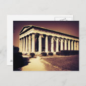 Griechischer Tempel in Athen Postkarte (Vorne/Hinten)