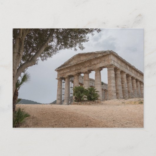 Griechischer Tempel in Segesta, Sizilien Postkarte (Vorderseite)