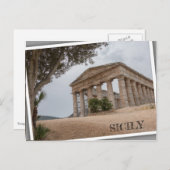 Griechischer Tempel in Segesta, Sizilien Postkarte (Vorne/Hinten)
