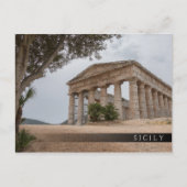 Griechischer Tempel in Segesta, Sizilien Postkarte (Vorderseite)