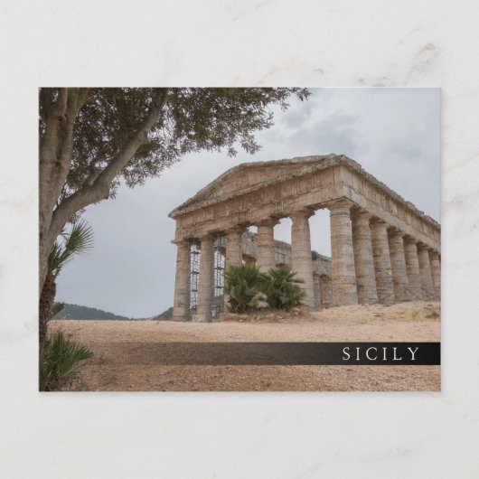 Griechischer Tempel in Segesta, Sizilien Postkarte (Vorderseite)