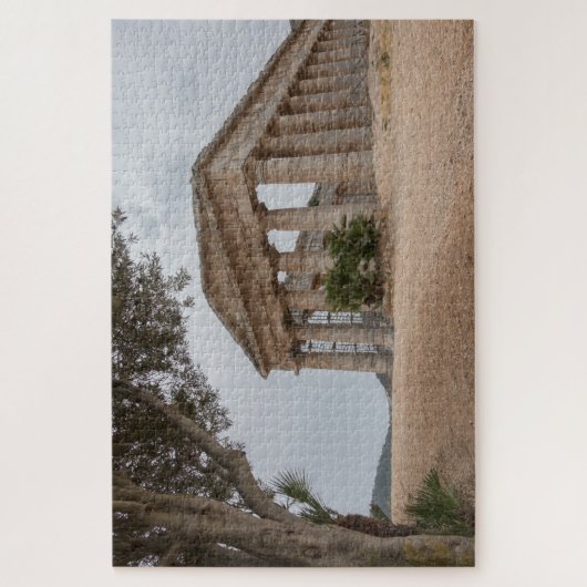 Griechischer Tempel in Segesta, Sizilien Puzzle (Vertikal)