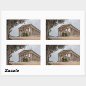 Griechischer Tempel in Segesta, Sizilien Rechteckiger Aufkleber (Blatt)