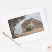 Griechischer Tempel in Segesta, Sizilien Rechteckiger Aufkleber (Umschlag)