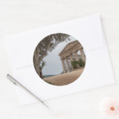 Griechischer Tempel in Segesta, Sizilien Runder Aufkleber (Umschlag)