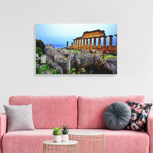 Griechischer Tempel Leinwanddruck (Insitu (Wohnzimmer))