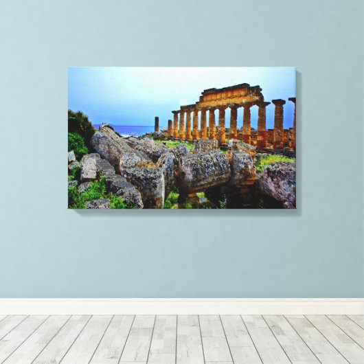 Griechischer Tempel Leinwanddruck (Insitu (Holzboden))