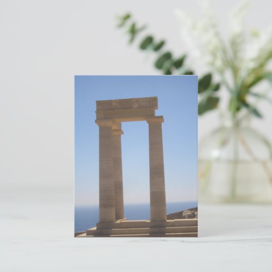 Griechischer Tempel Postkarte (Stehend Vorderseite)