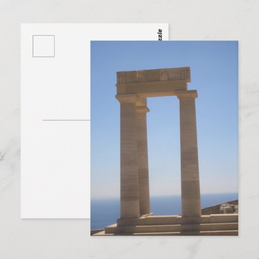 Griechischer Tempel Postkarte (Vorne/Hinten)