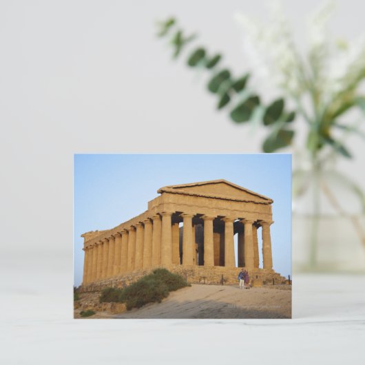 Griechischer Tempel Postkarte (Stehend Vorderseite)