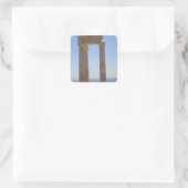 Griechischer Tempel Quadratischer Aufkleber (Tasche)