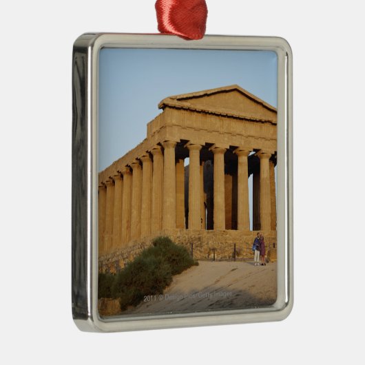 Griechischer Tempel Silbernes Ornament (Rechts)