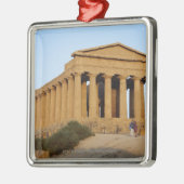Griechischer Tempel Silbernes Ornament (Links)