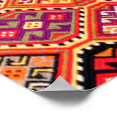 griechischer Teppich traditionelles Motiv Folklore Poster (Ecke)