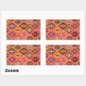 griechischer Teppich traditionelles Motiv Folklore Rechteckiger Aufkleber (Blatt)