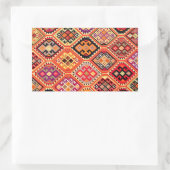 griechischer Teppich traditionelles Motiv Folklore Rechteckiger Aufkleber (Tasche)