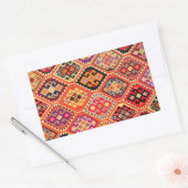 griechischer Teppich traditionelles Motiv Folklore Rechteckiger Aufkleber (Umschlag)