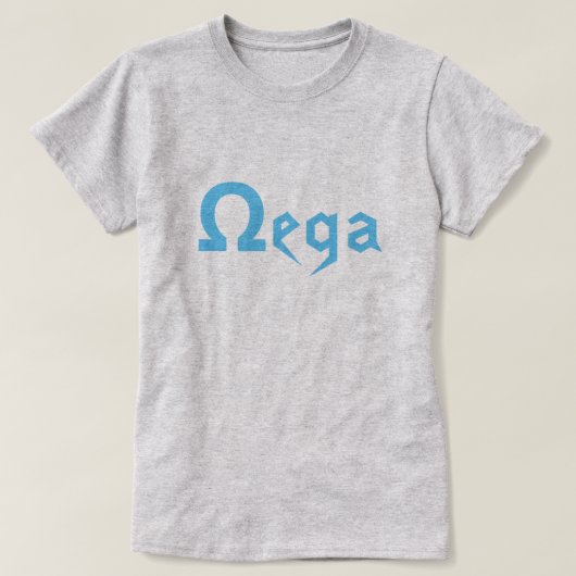 Griechischer Text Ωega der letzte Buchstabe im T-Shirt (Design vorne)