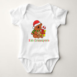 Griechischer Weihnachtsbär Baby Strampler